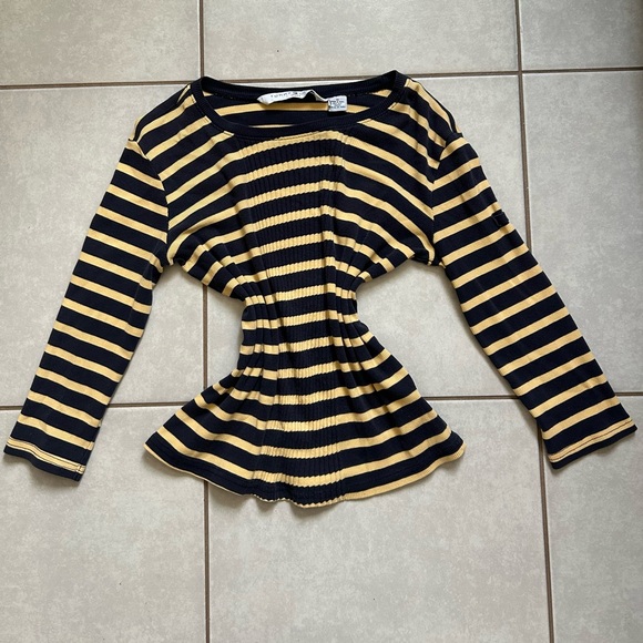 Tommy Hilfiger Tops - Tommy Hilfiger Black and Yellow Striped Top